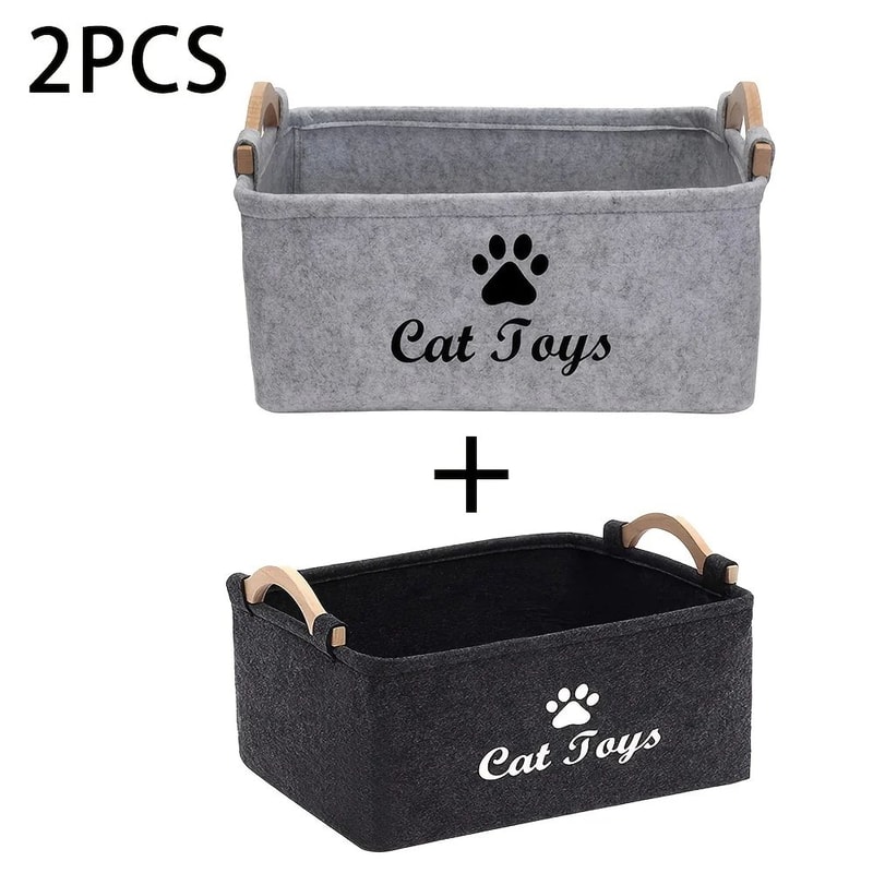 Stylish Felt Pet Toy Storage Basket 8