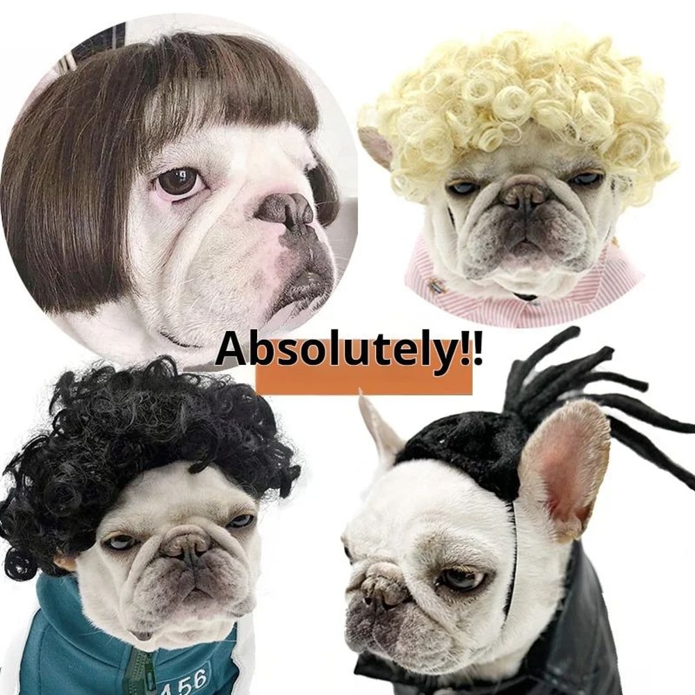 Funny Pet Wig Costume Accessory 0