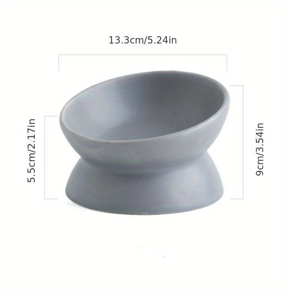 Ceramic Raised Cat Bowl Feeding Set 6