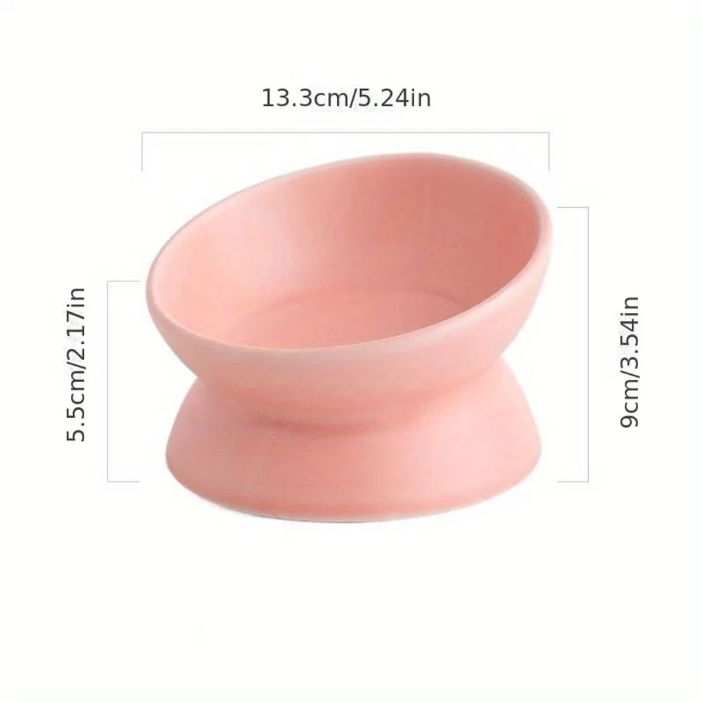 Ceramic Raised Cat Bowl Feeding Set 8