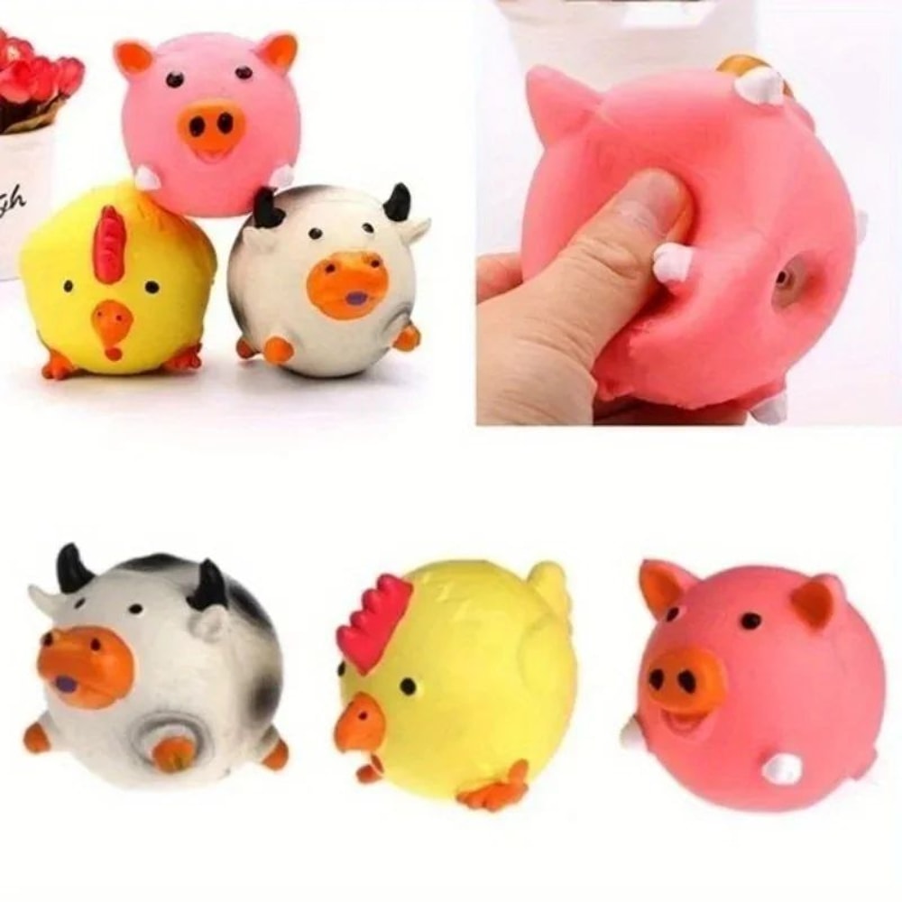 Animal Shaped Squeaky Dog Chew Toys 4