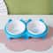 Ceramic Tilted Double Pet Bowl Set 7