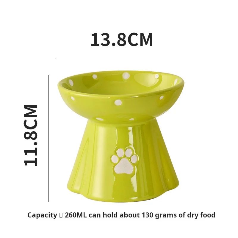Elevated Ceramic Cat Bowl Stand 5