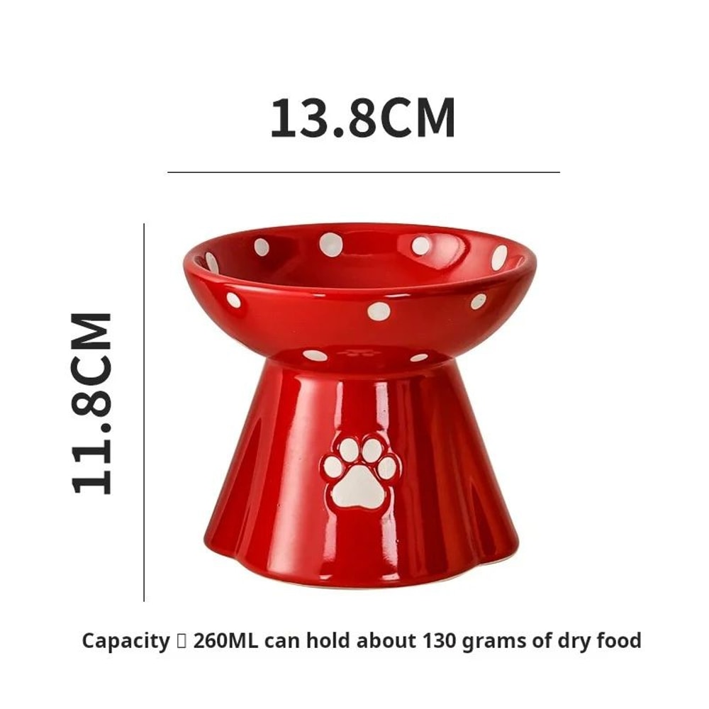 Elevated Ceramic Cat Bowl Stand 6