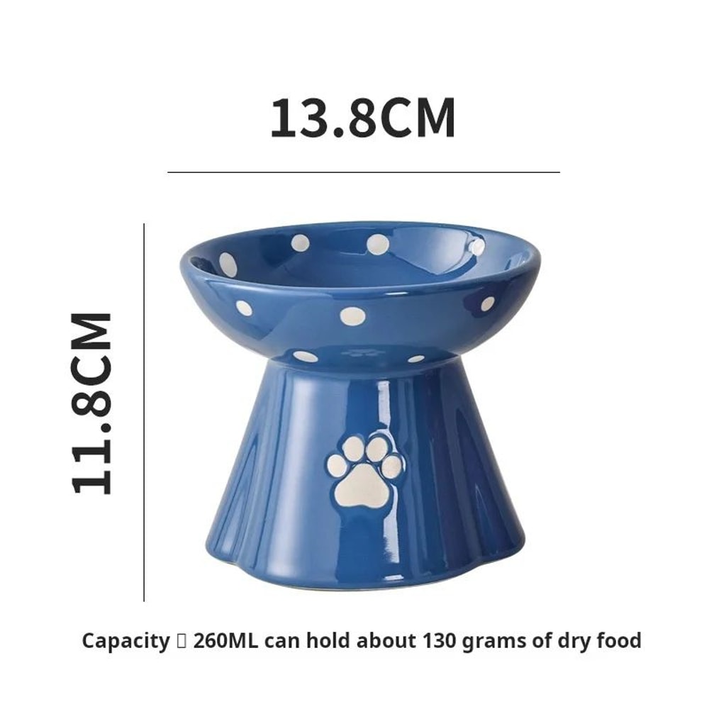 Elevated Ceramic Cat Bowl Stand 7