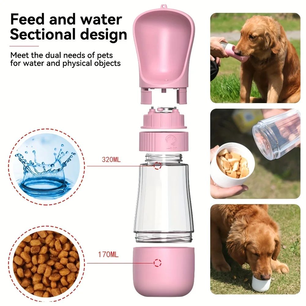 Portable Dog Water Bottle With Bowl 0
