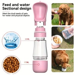 portable dog water bottle with bowl