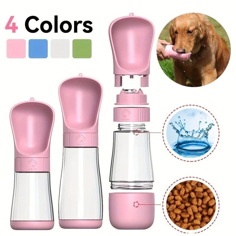 Portable Dog Water Bottle With Bowl 1