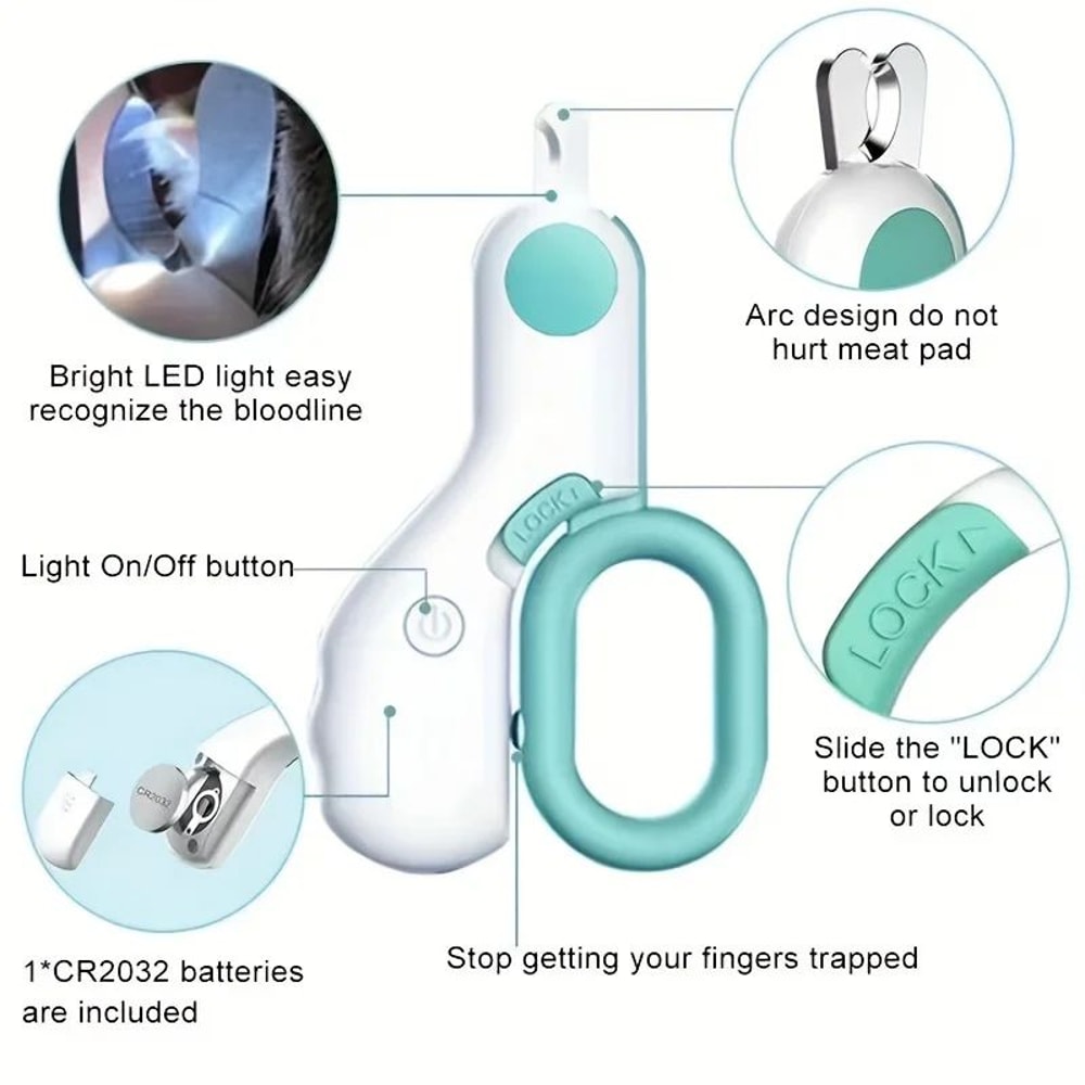 LED Pet Nail Clipper For Cats And Dogs 6