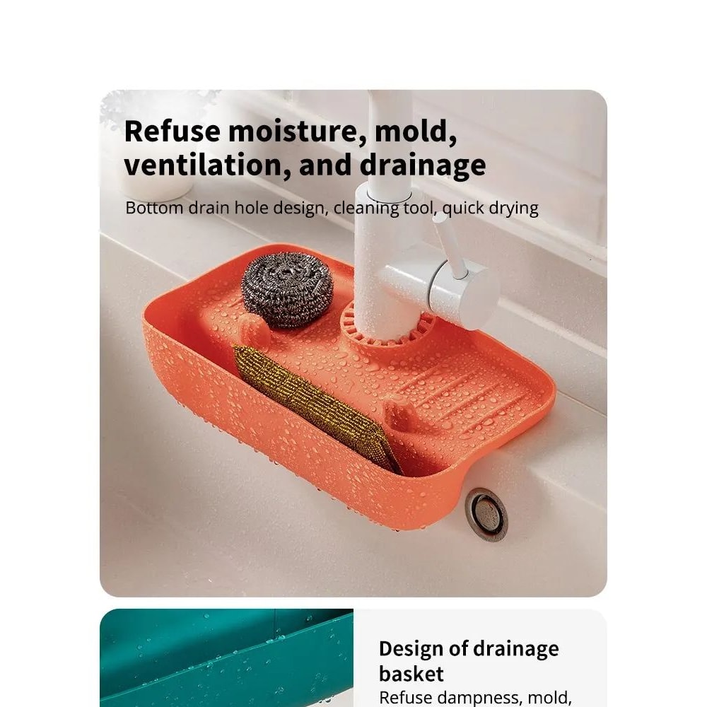 Silicone Sink Drain Rack And Faucet Pad 9