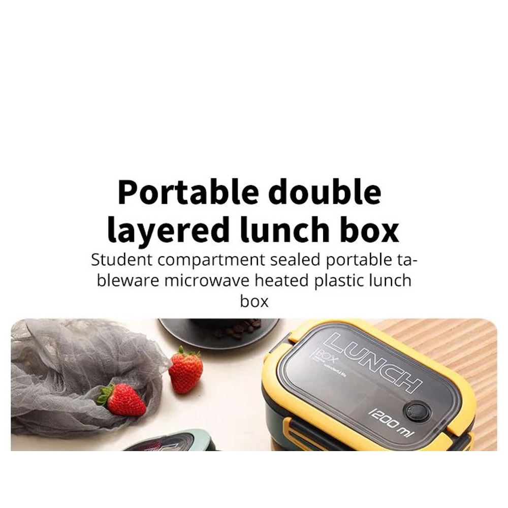 Portable Compartment Lunch Box With Cutlery 6