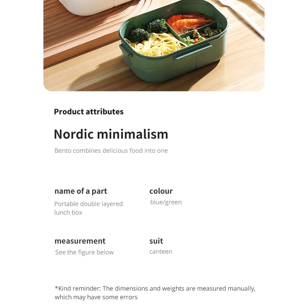 Portable Compartment Lunch Box With Cutlery 8