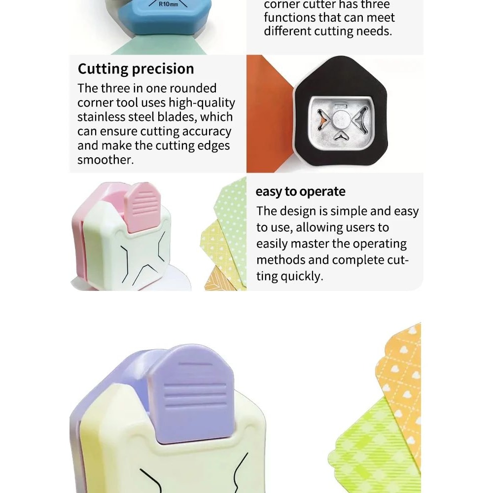 3 In 1 Corner Rounder Paper Cutter 8