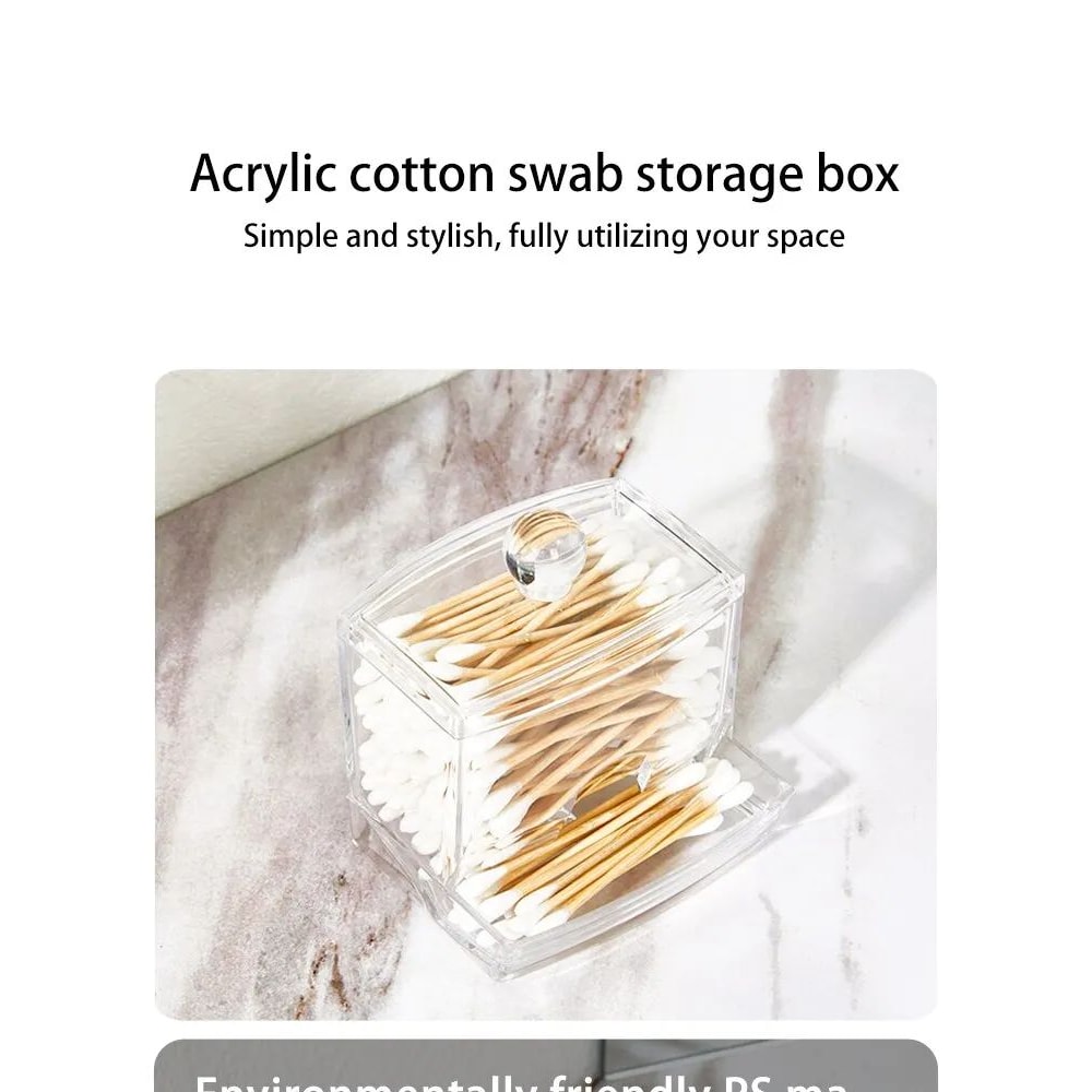 Acrylic Cotton Swab Storage Jar 5