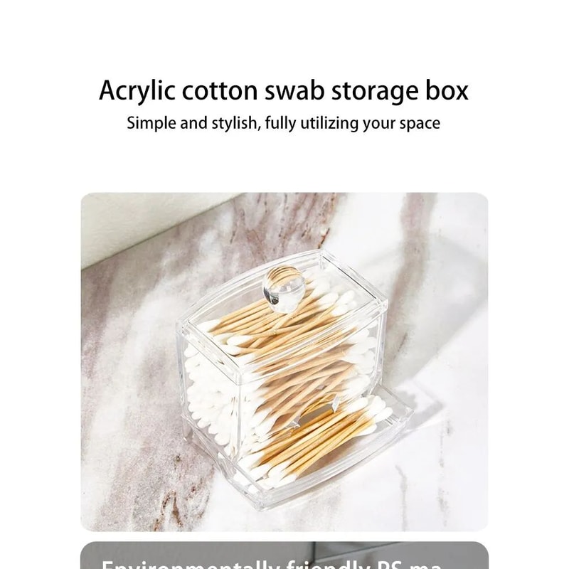 Acrylic Cotton Swab Storage Jar 5