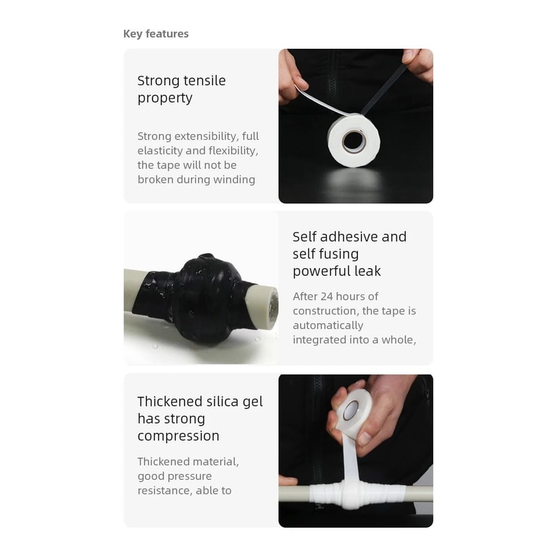 Waterproof Silicone Self Adhesive Repair Tape 7