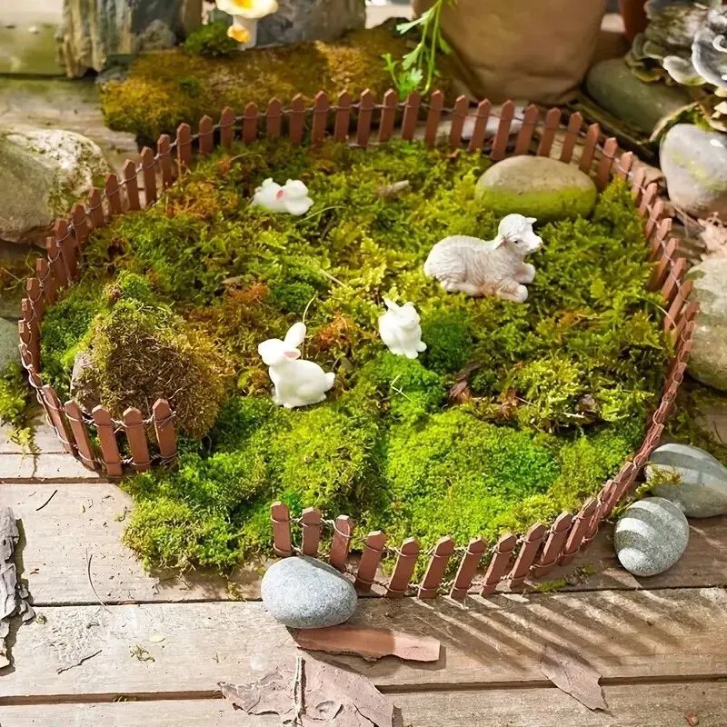 Mini Wooden Picket Fence For Fairy Garden And Bonsai Decor 3
