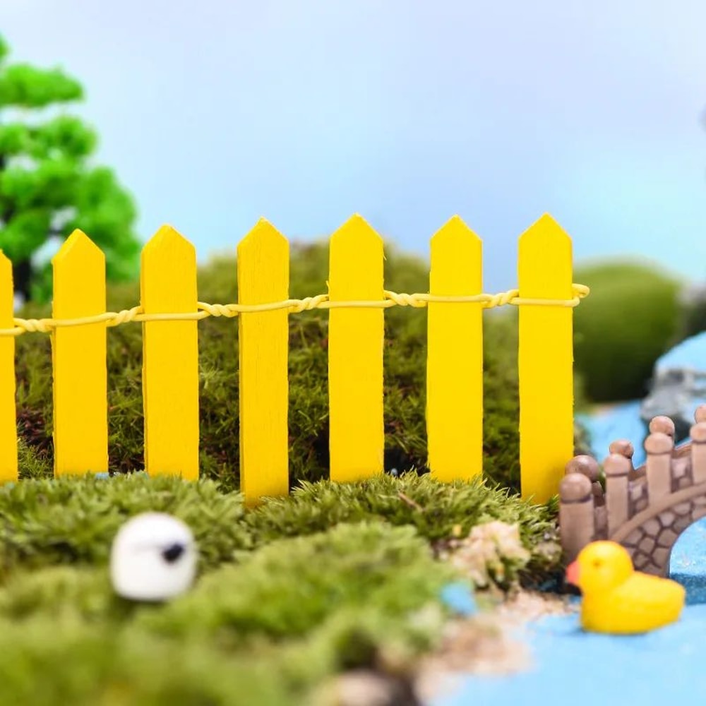 Mini Wooden Picket Fence For Fairy Garden And Bonsai Decor 13