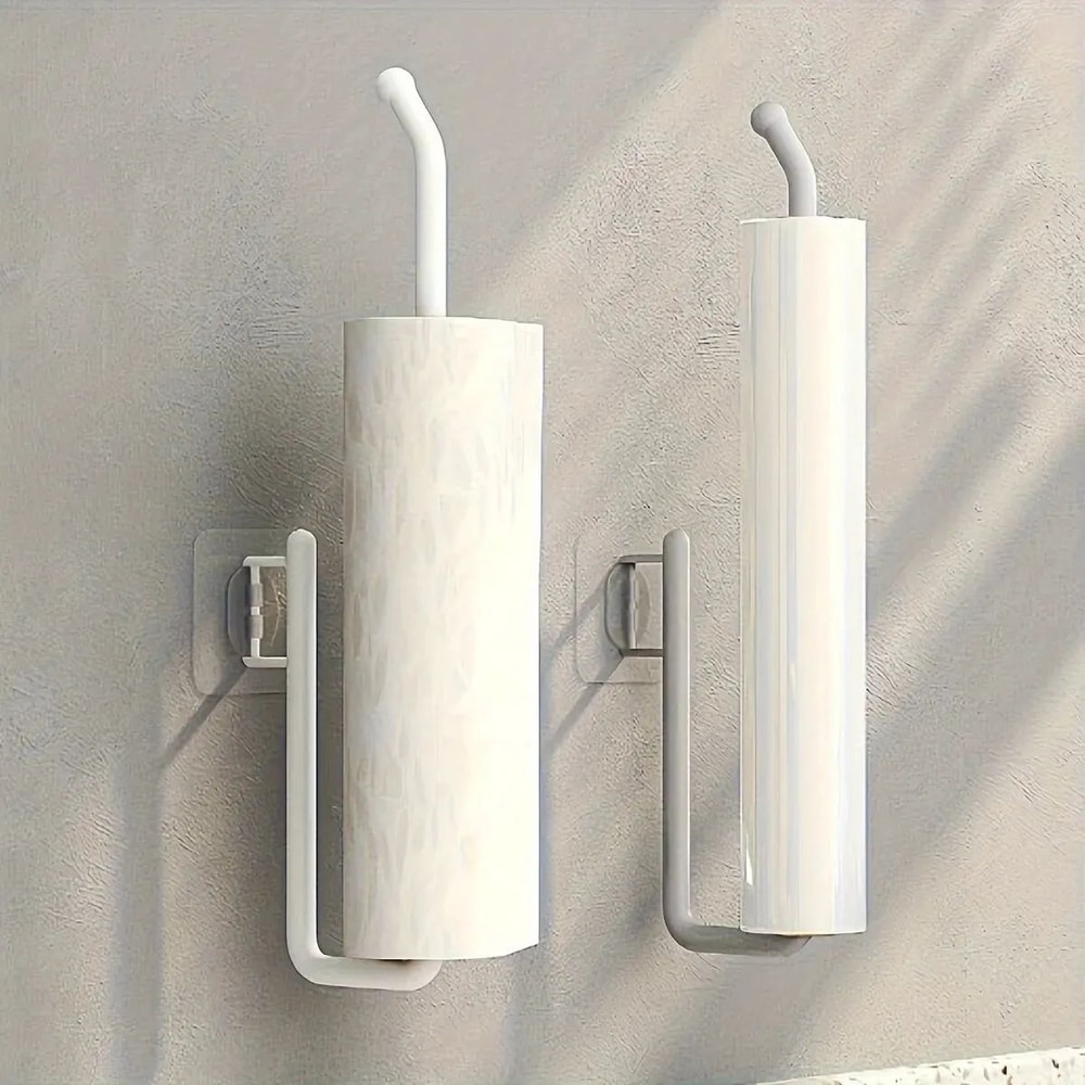 PunchFree Wall Mounted Paper Towel And Toilet Roll Holder 1