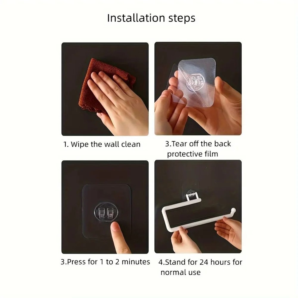 PunchFree Wall Mounted Paper Towel And Toilet Roll Holder 11