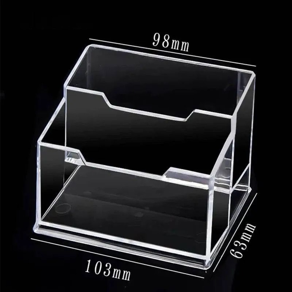 Clear Acrylic Desk Storage And Business Card Holder 2