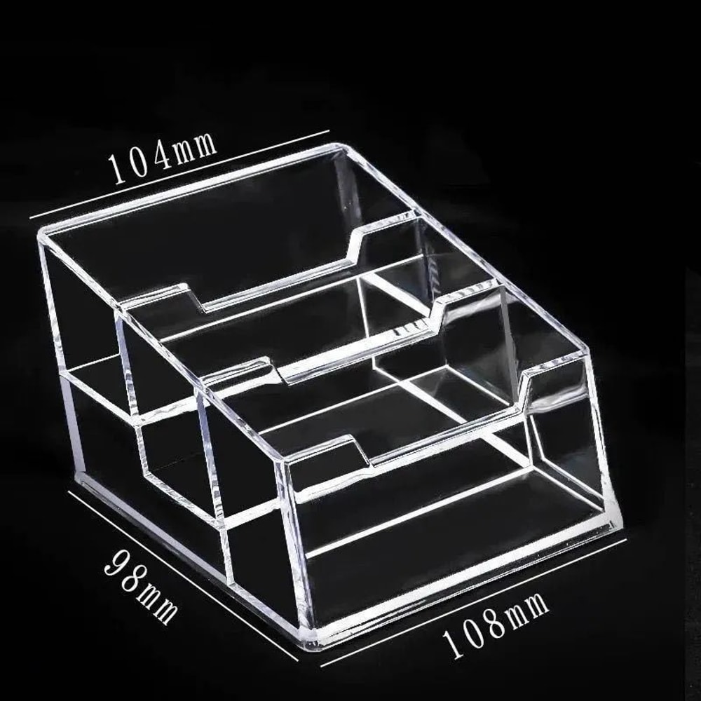 Clear Acrylic Desk Storage And Business Card Holder 3