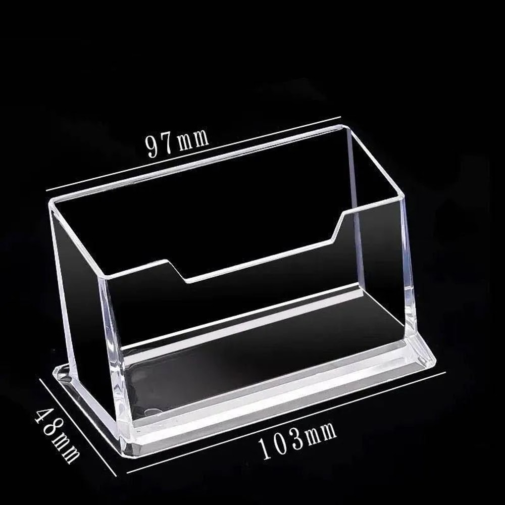 Clear Acrylic Desk Storage And Business Card Holder 1