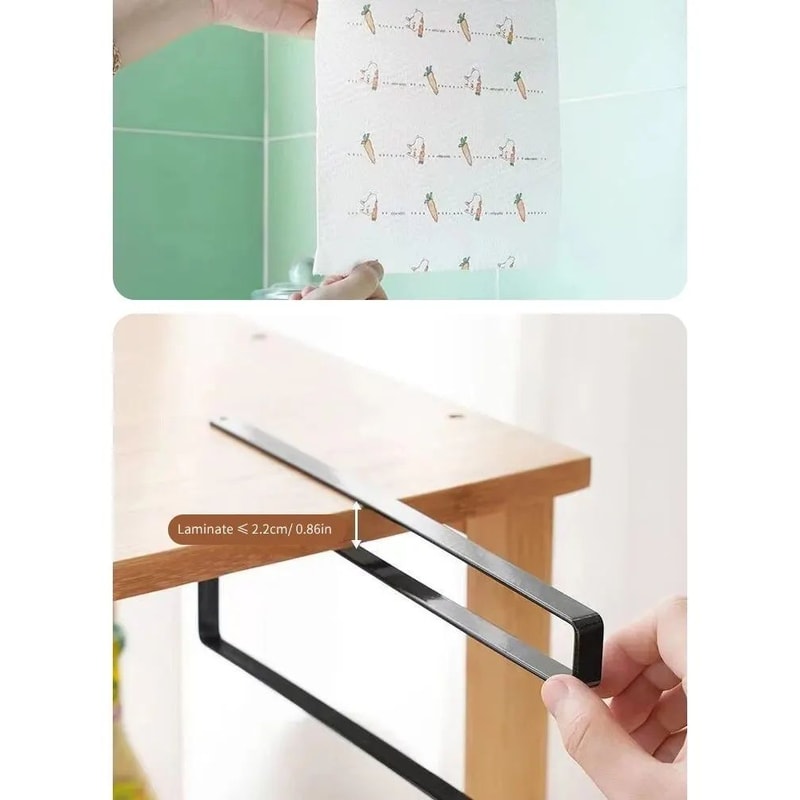 NoPunch Paper Roll And Cling Film Storage Rack 11