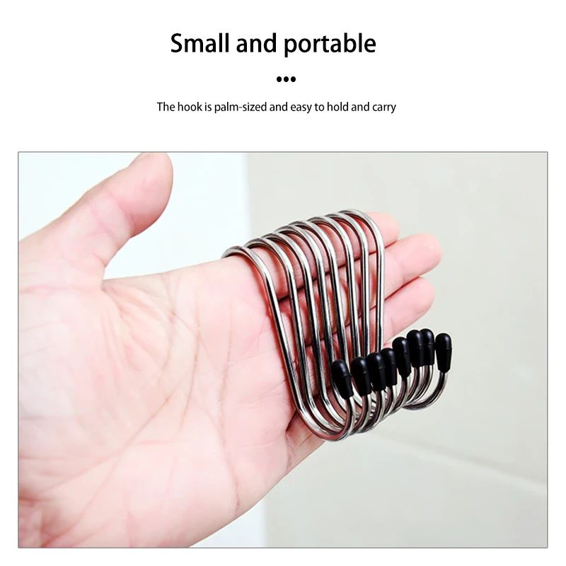 Stainless Steel S Shaped Hanging Hooks For Home Storage 8