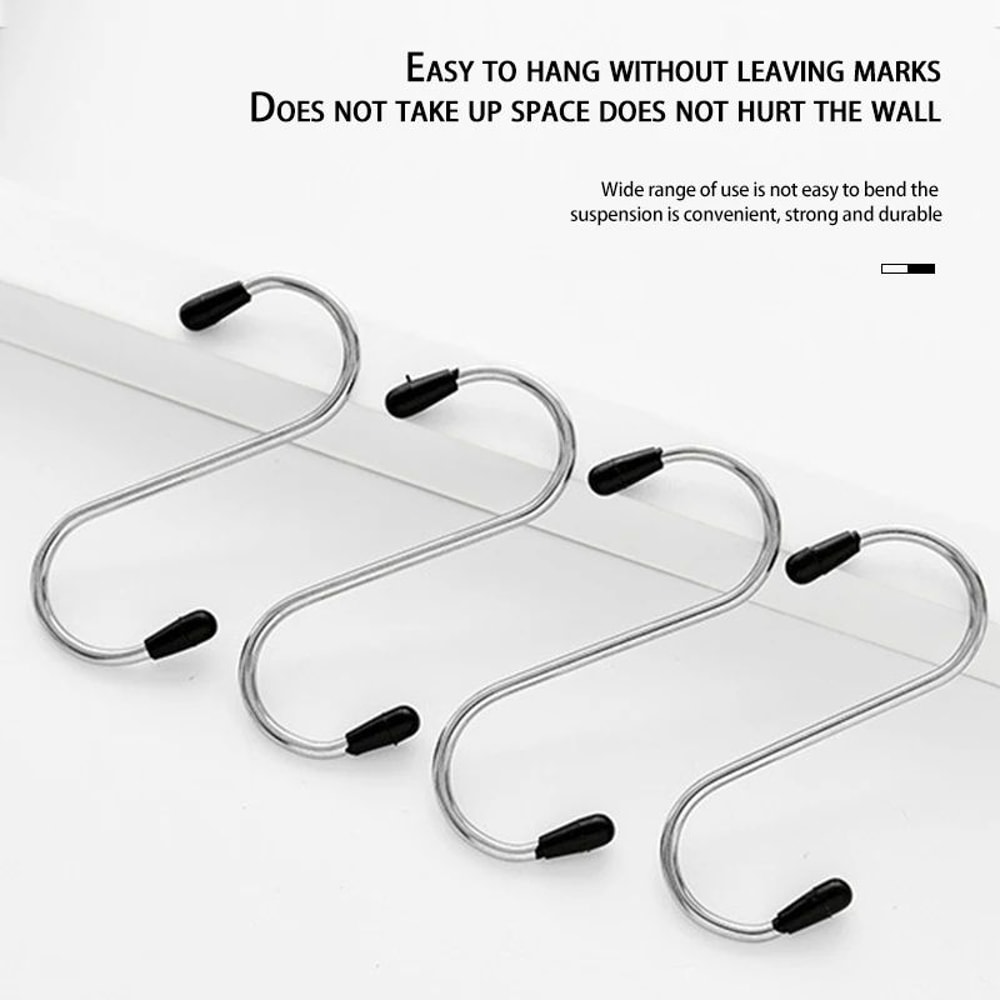 Stainless Steel S Shaped Hanging Hooks For Home Storage 9