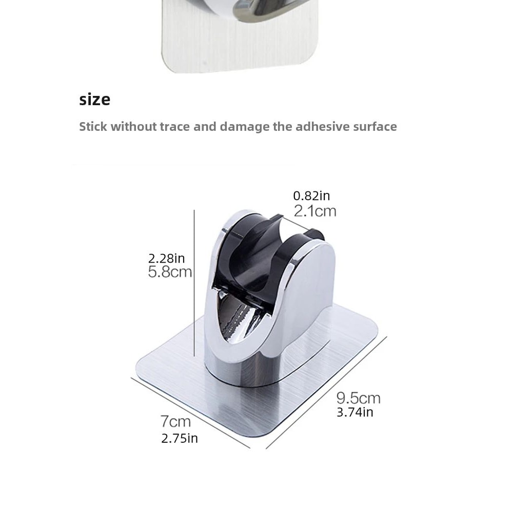 PunchFree Adjustable Universal Showerhead Holder 9