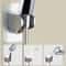 Punch Free Adjustable Universal Showerhead Holder Silver Black 3