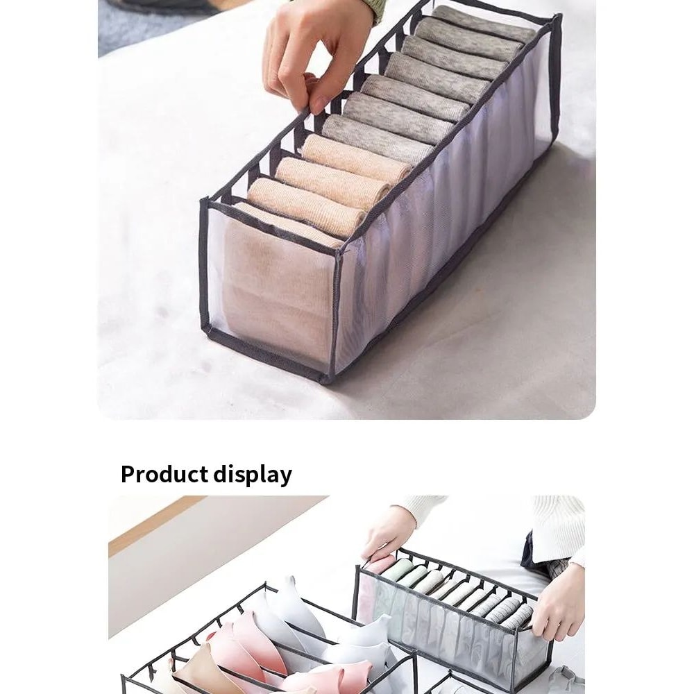 3Piece Foldable Underwear Storage Box Set For Wardrobe 10