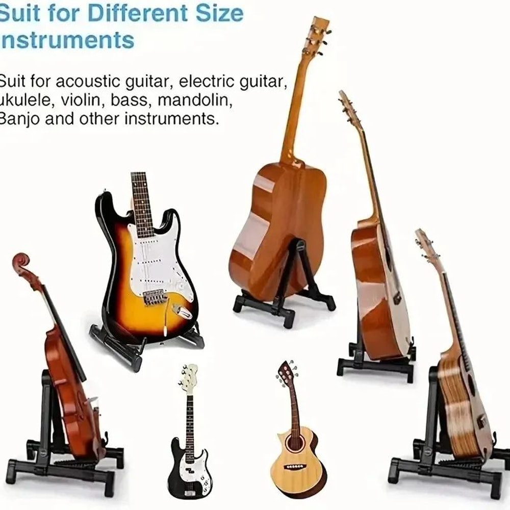 Portable Folding Guitar Stand For Acoustic Electric And Bass 2
