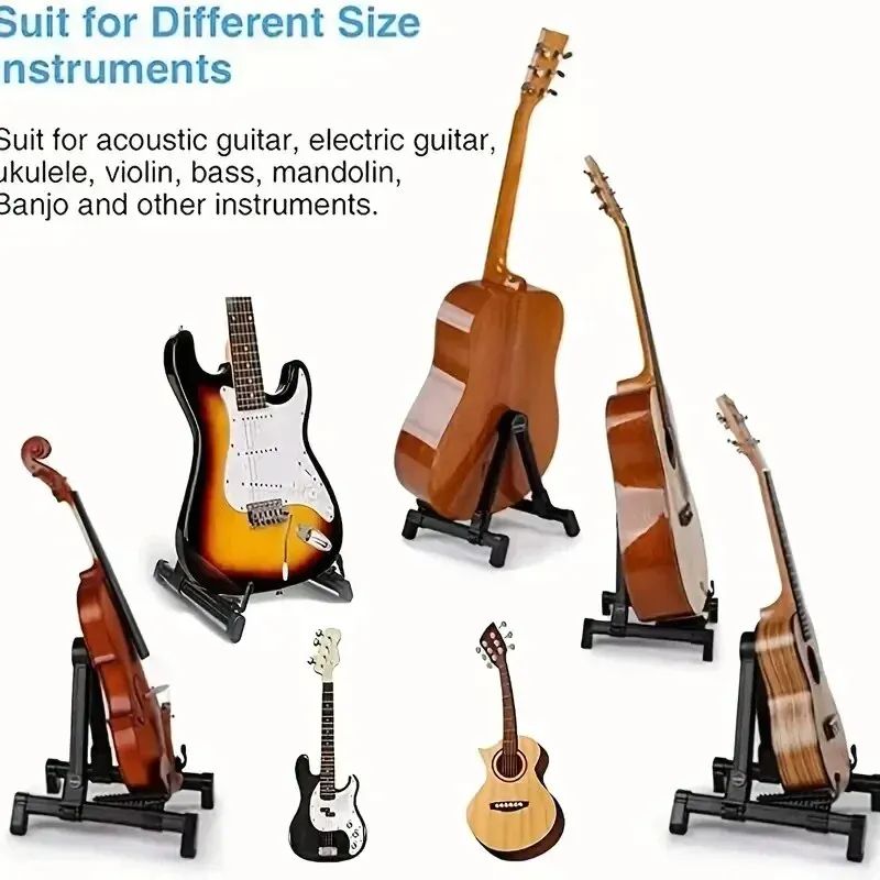 Portable Folding Guitar Stand For Acoustic Electric And Bass 2