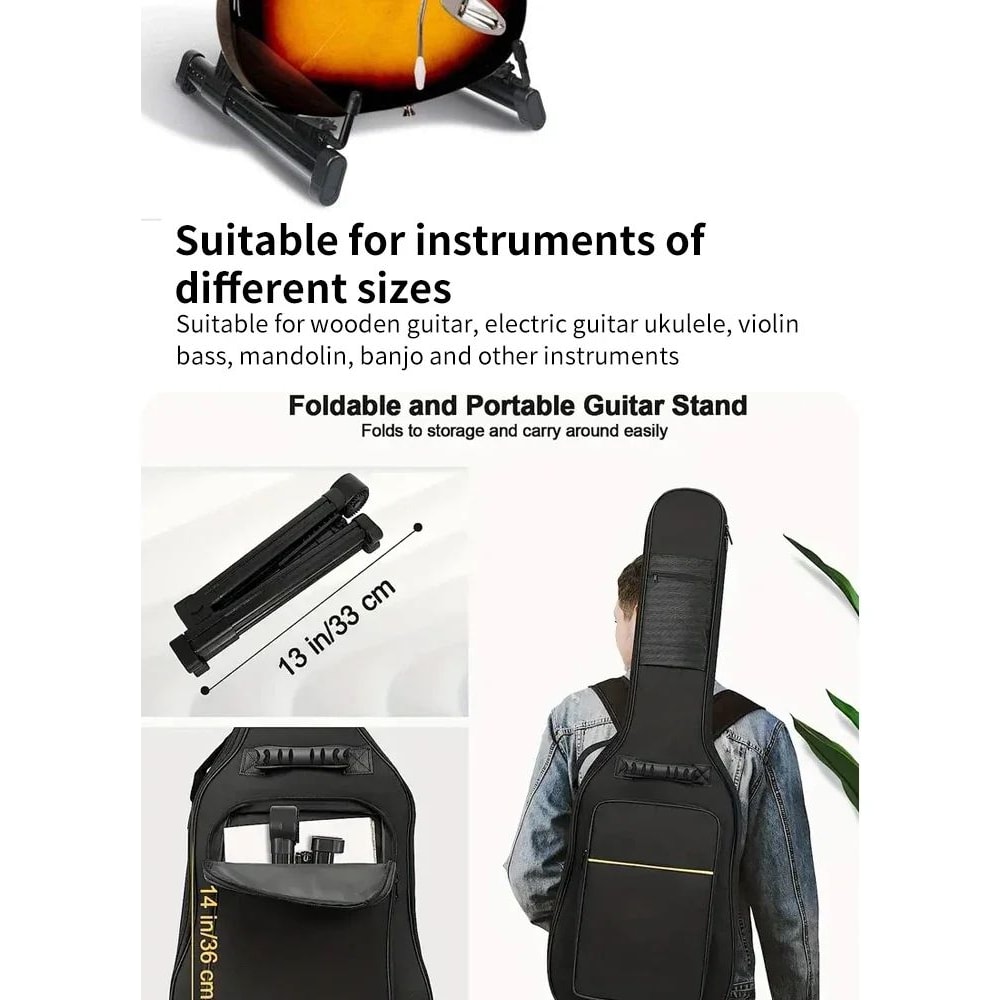 Portable Folding Guitar Stand For Acoustic Electric And Bass 6