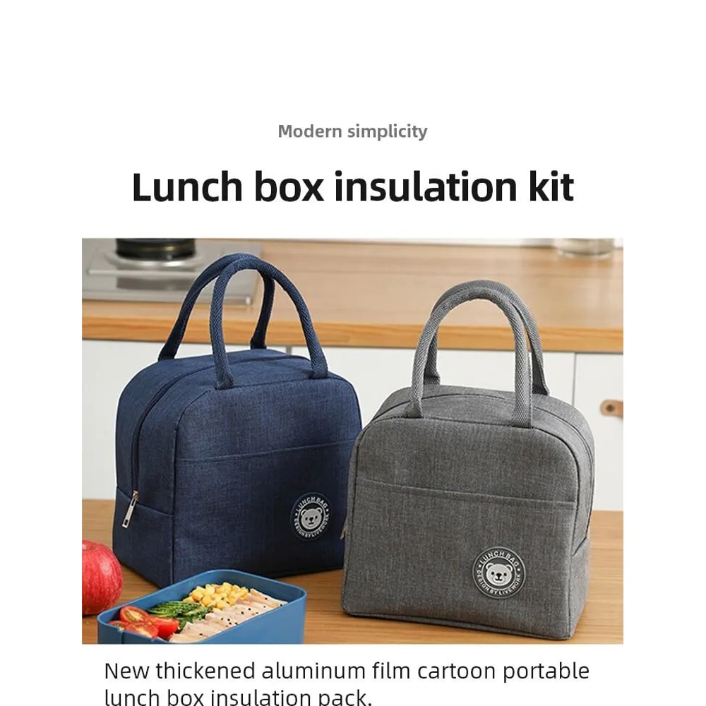 Insulated Canvas Lunch Tote Bag 6