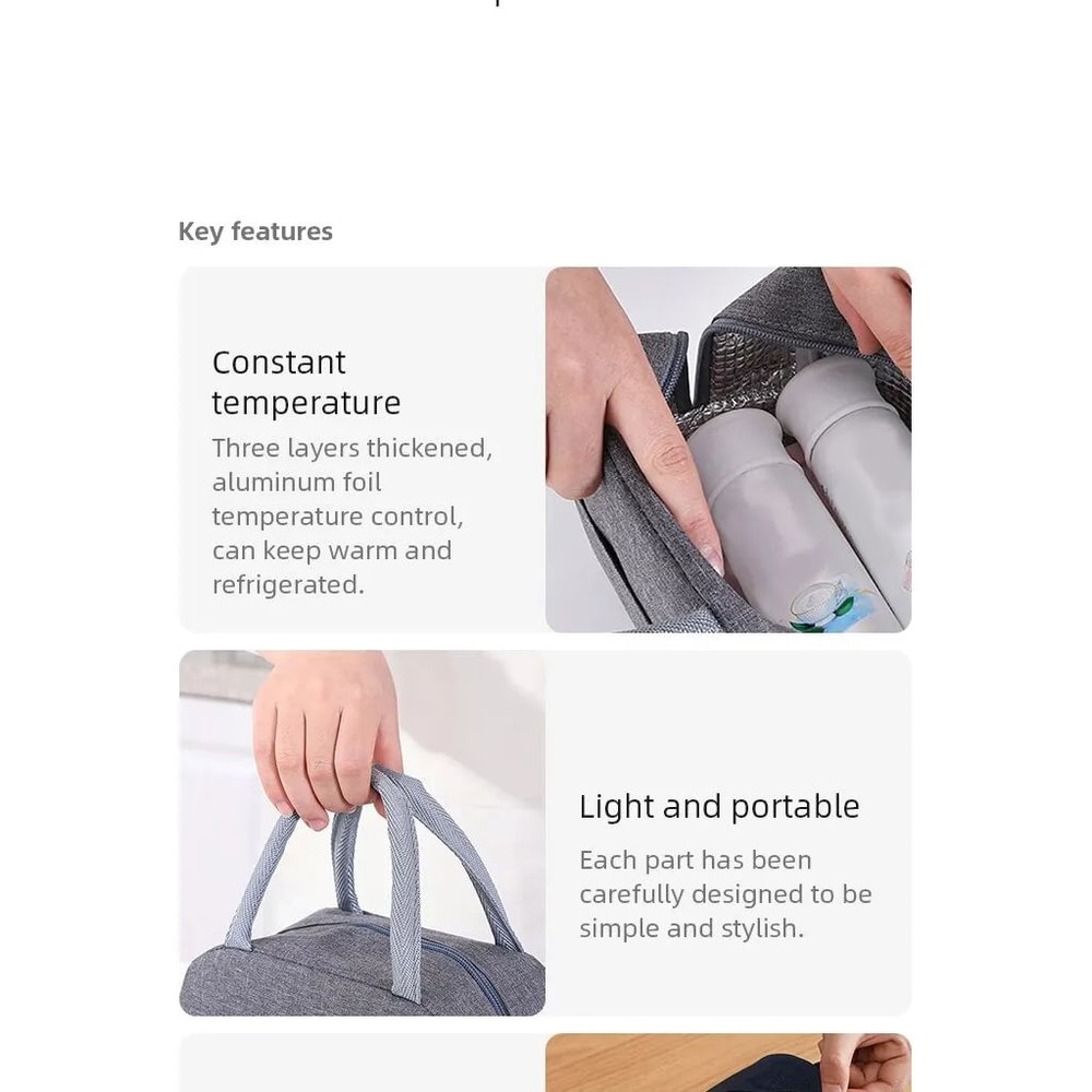 Insulated Canvas Lunch Tote Bag 7