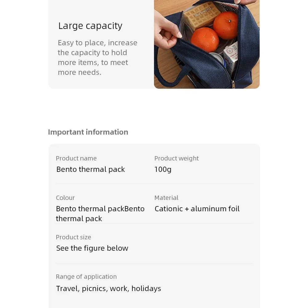 Insulated Canvas Lunch Tote Bag 8