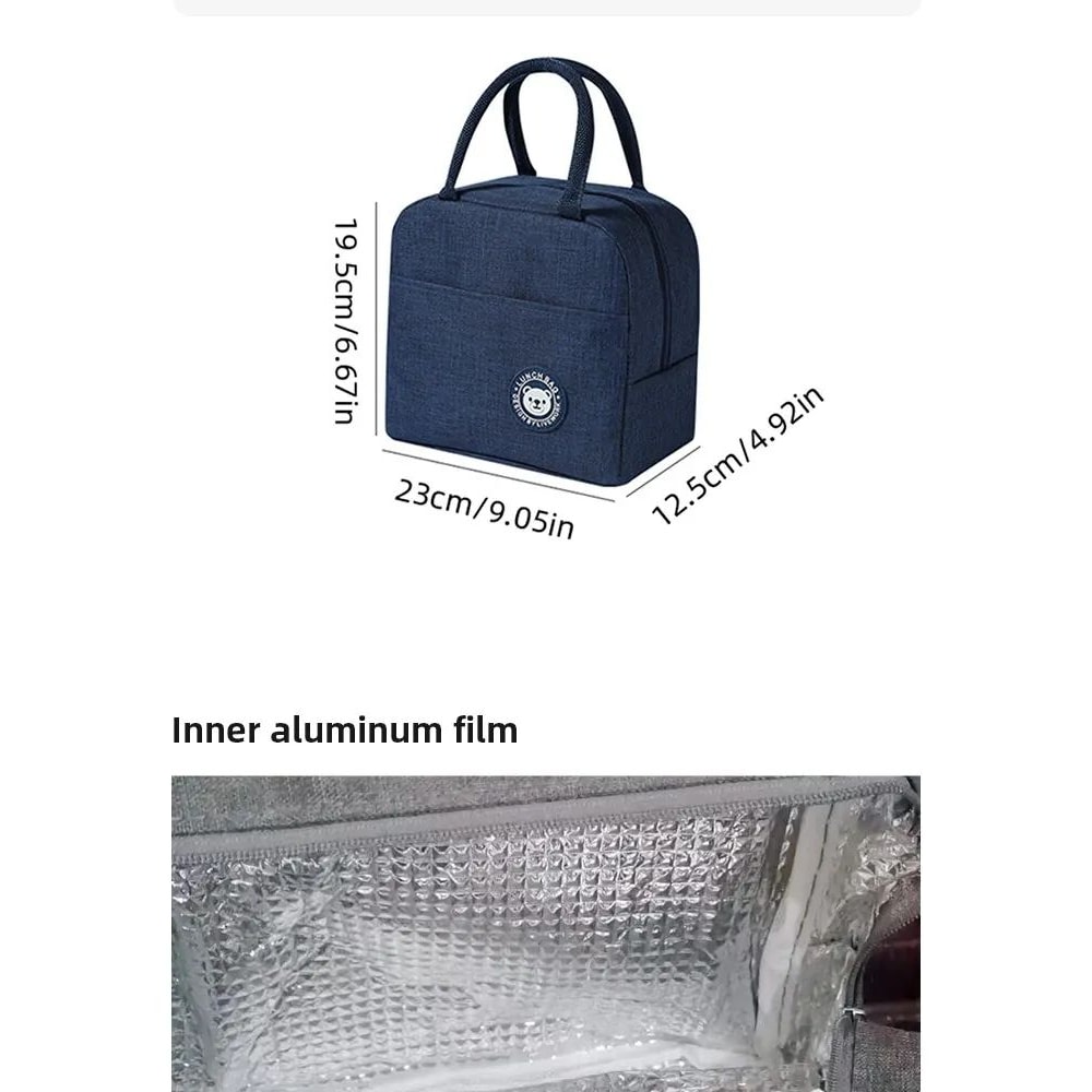 Insulated Canvas Lunch Tote Bag 9