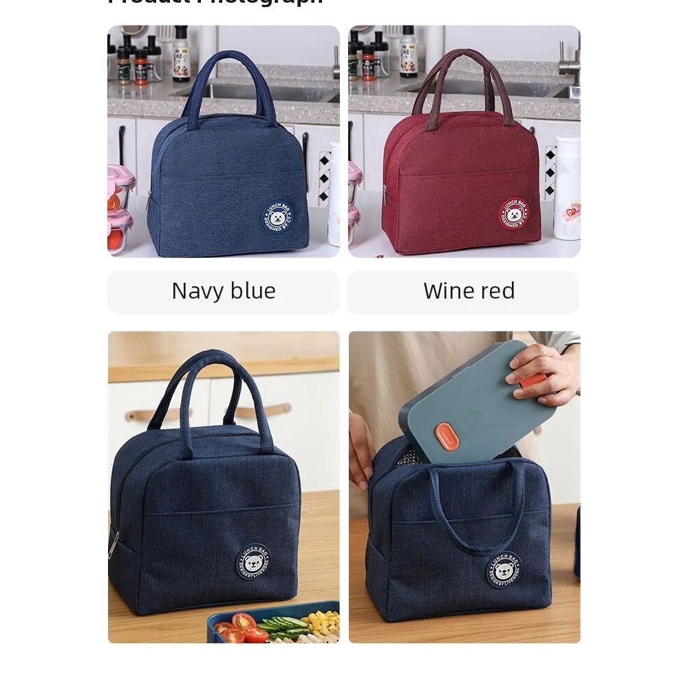 Insulated Canvas Lunch Tote Bag 11