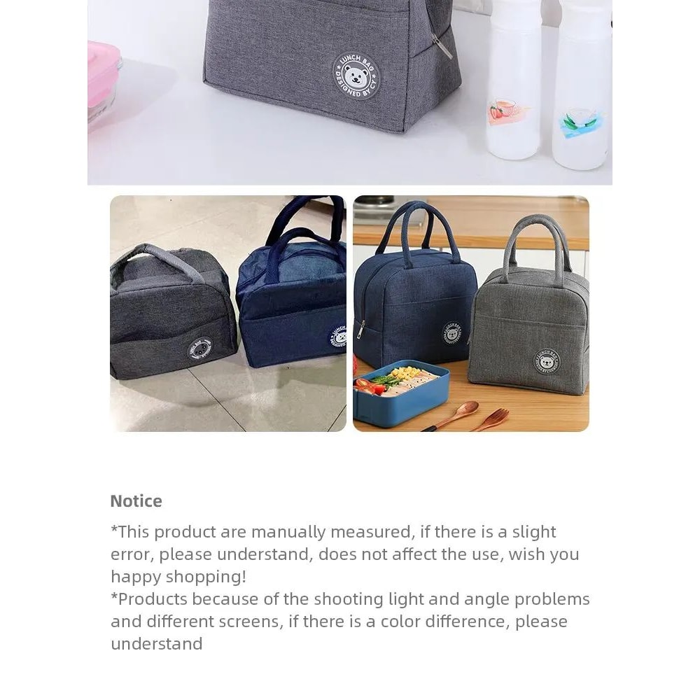 Insulated Canvas Lunch Tote Bag 13