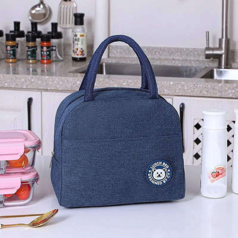 Insulated Canvas Lunch Tote Bag 14