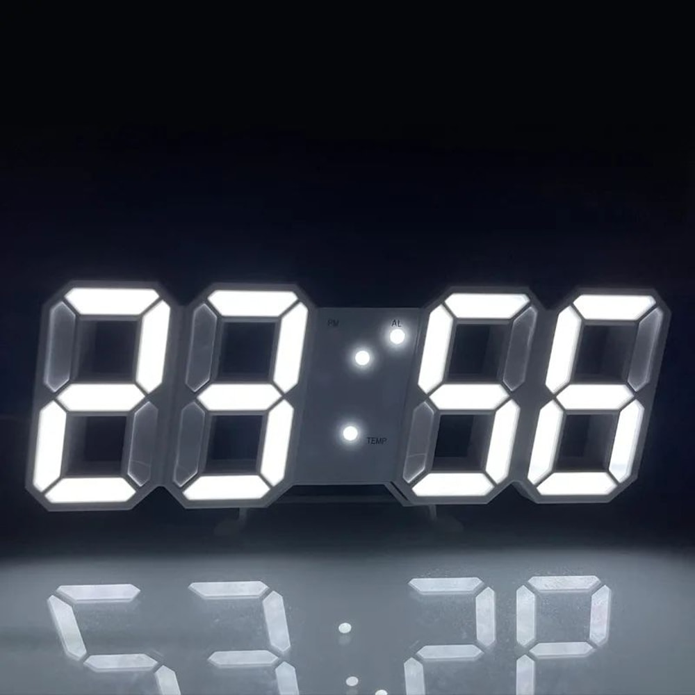 3D LED Digital Wall Clock 0
