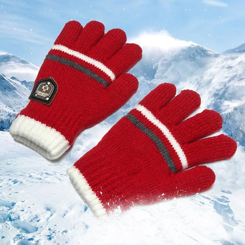 Warm Knitted Winter Gloves For Kids 1