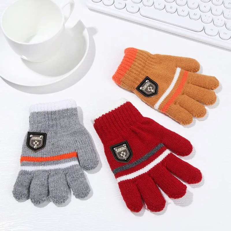 Warm Knitted Winter Gloves For Kids 8