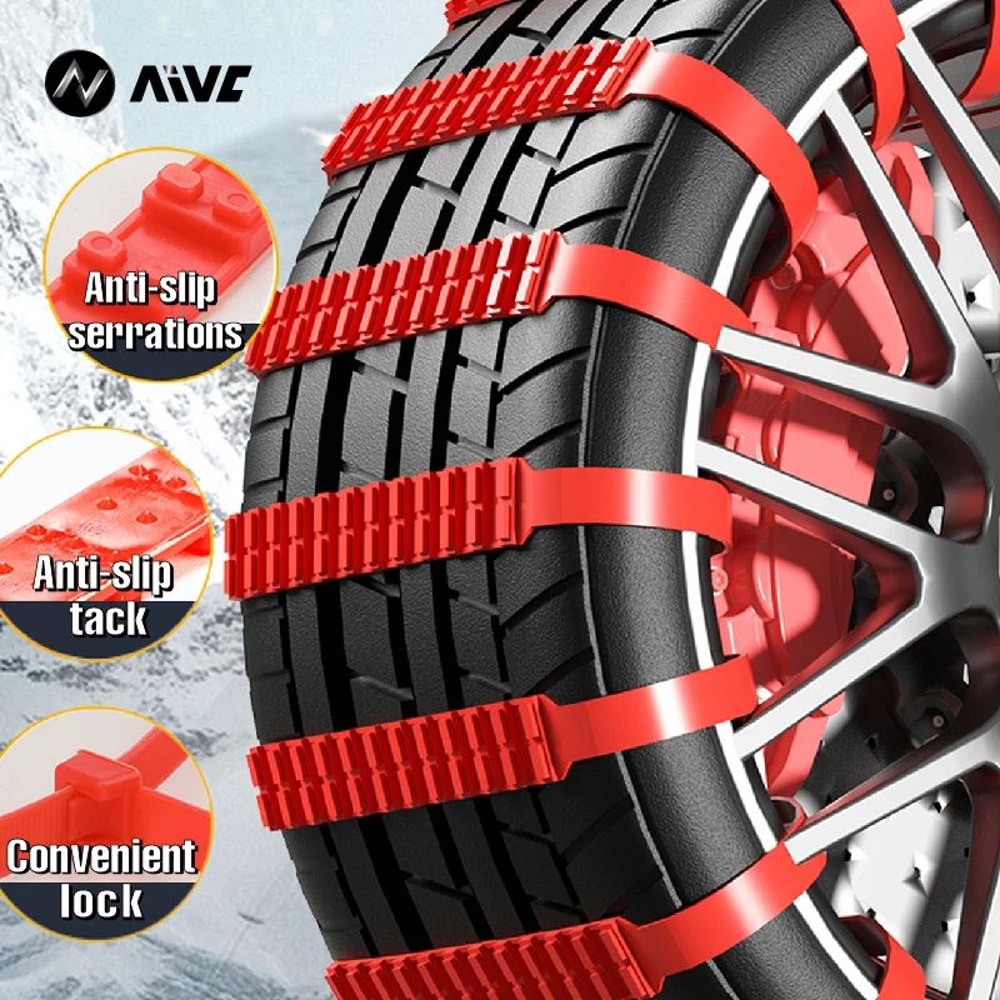 Universal Anti Skid Snow Chains For Wheels 5