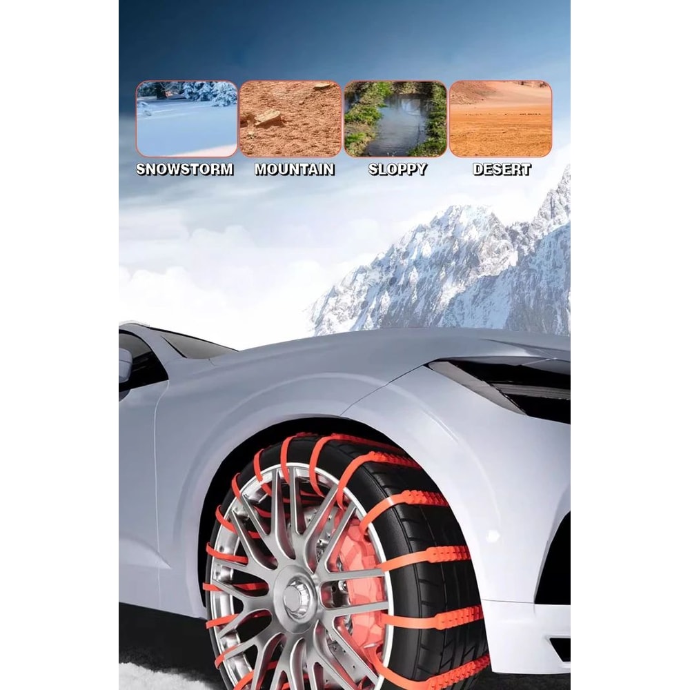 Universal Anti Skid Snow Chains For Wheels 6