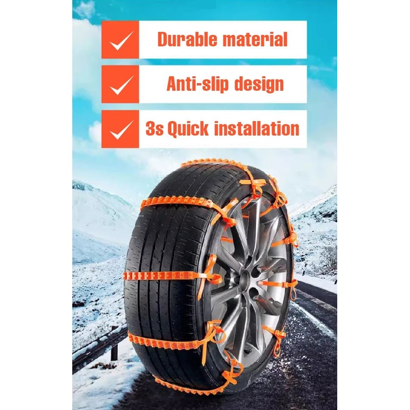 Universal Anti Skid Snow Chains For Wheels 9