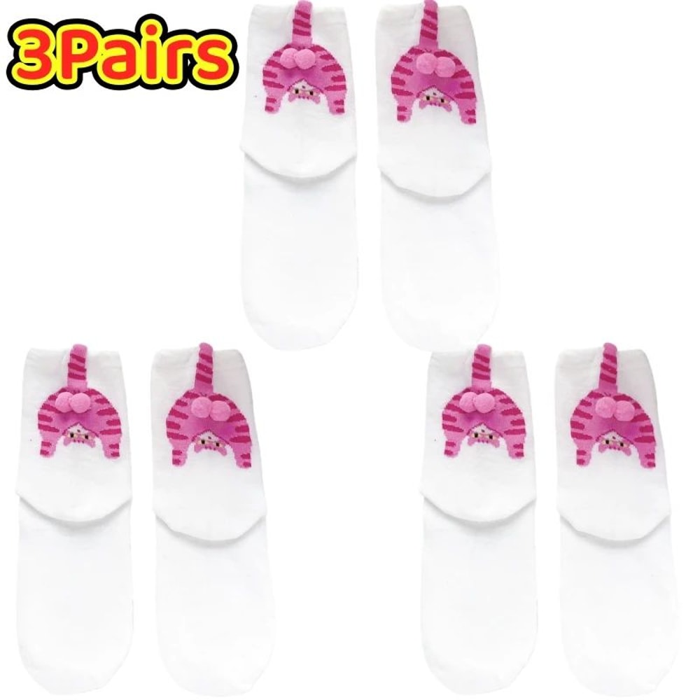 Cartoon Cat Egg Couple Cotton Socks 15